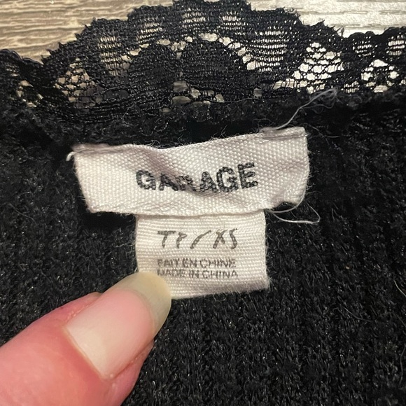 Garage black crop top with lace size XS - Picture 3 of 3